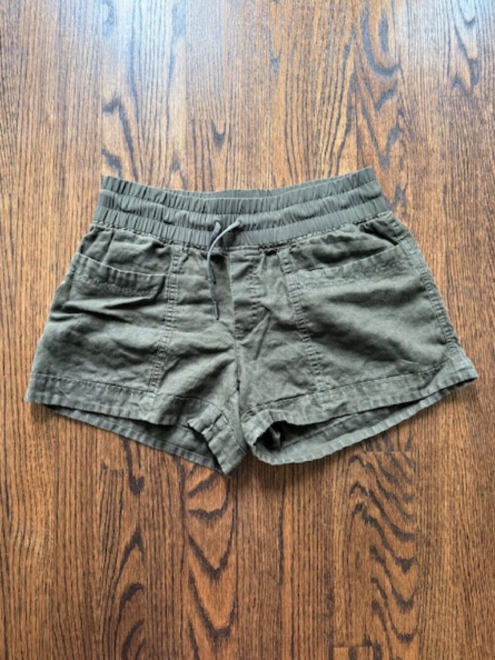 Athleta linen utility shorts size 6